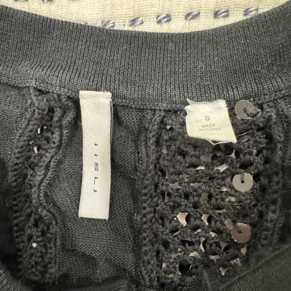 Black Women's Cardigan Sweater - Picture 5 of 5